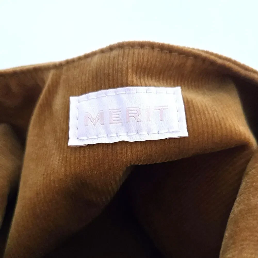 Merit Knot Tie Cosmetic Bag Caramel Corduroy Tan